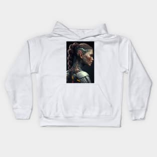 Cyberpunk Augmented Female Kids Hoodie